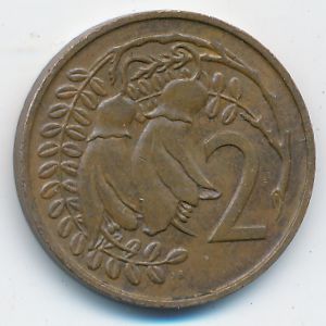 Новая Зеландия, 2 цента (1976 г.)