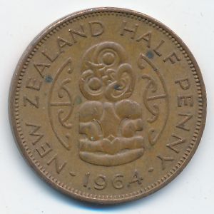 Новая Зеландия, 1/2 пенни (1964 г.)