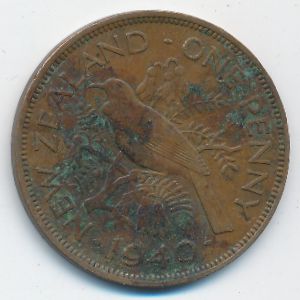 Новая Зеландия, 1 пенни (1940 г.)