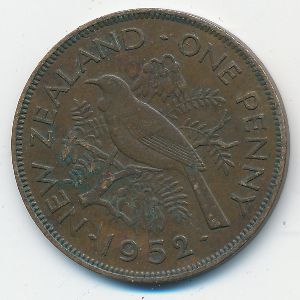 Новая Зеландия, 1 пенни (1952 г.)