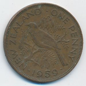 Новая Зеландия, 1 пенни (1959 г.)