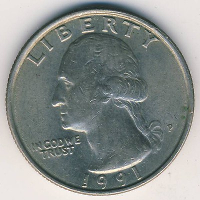 США, 1/4 доллара (1991 г.)