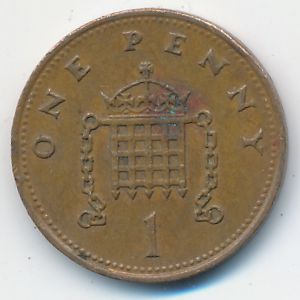 Великобритания, 1 пенни (1986 г.)
