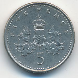 Великобритания, 5 пенсов (2004 г.)