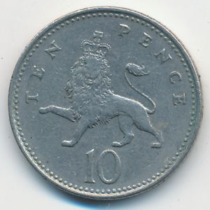Великобритания, 10 пенсов (1992 г.)