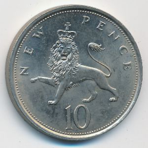 Great Britain, 10 new pence, 1979