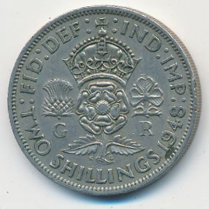 Великобритания, 2 шиллинга (1948 г.)