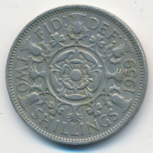 Великобритания, 2 шиллинга (1959 г.)