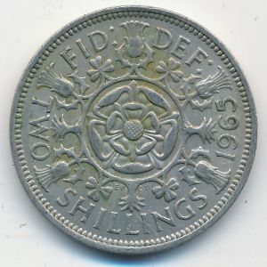 Великобритания, 2 шиллинга (1965 г.)