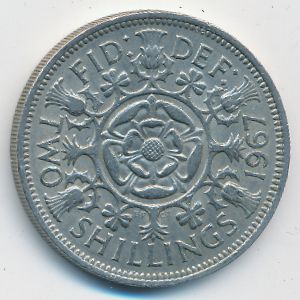 Великобритания, 2 шиллинга (1967 г.)