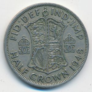 Великобритания, 1/2 кроны (1948 г.)