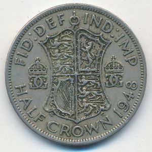 Великобритания, 1/2 кроны (1948 г.)