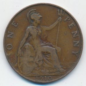 Great Britain, 1 penny, 1910