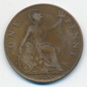 Великобритания, 1 пенни (1920 г.)