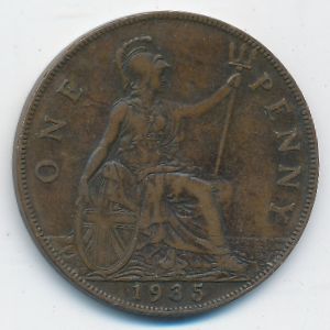 Великобритания, 1 пенни (1935 г.)