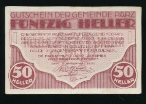 Austria Notgelds, 50 геллеров, 1920