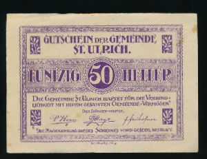 Austria Notgelds, 50 геллеров, 1920
