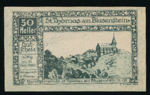 Austria Notgelds, 50 геллеров, 1920