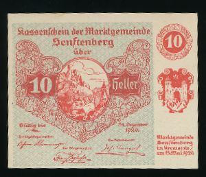 Нотгельды Австрии, 10 геллеров (1920 г.)