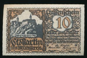 Нотгельды Австрии, 10 геллеров (19200 г.)