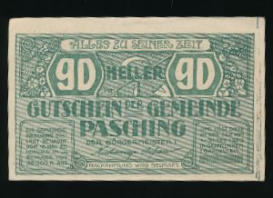 Нотгельды Австрии, 90 геллеров (1920 г.)