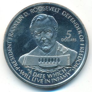 Niue, 5 dollars, 1990
