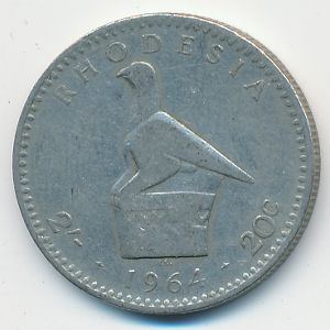 Родезия, 2 шиллинга-20 центов (1964 г.)