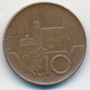 Czech, 10 korun, 1995