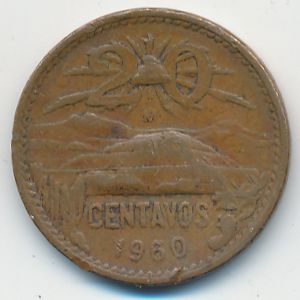 Mexico, 20 centavos, 1960
