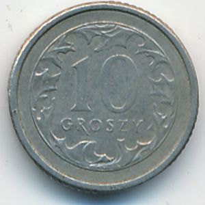 Польша, 10 грошей (1992 г.)