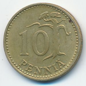 Финляндия, 10 пенни (1963 г.)