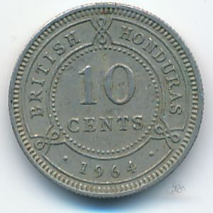 Британский Гондурас, 10 центов (1964 г.)