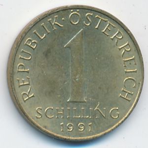Австрия, 1 шиллинг (1991 г.)