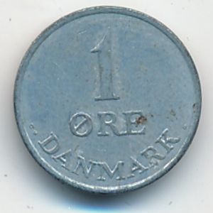 Denmark, 1 ore, 1970