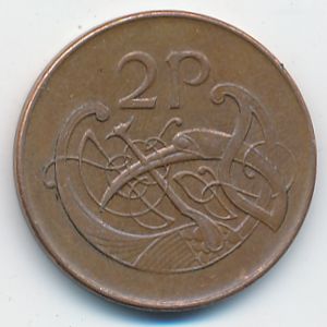 Ireland, 2 pence, 1990
