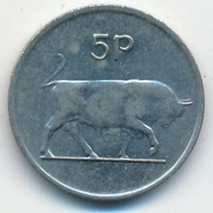 Ireland, 5 pence, 1978