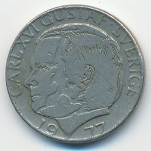 Швеция, 1 крона (1977 г.)