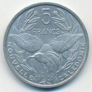New Caledonia, 5 francs, 1952