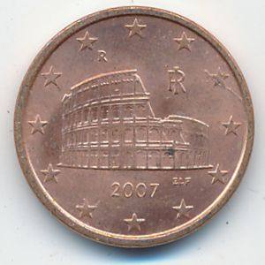 Италия, 5 евроцентов (2007 г.)