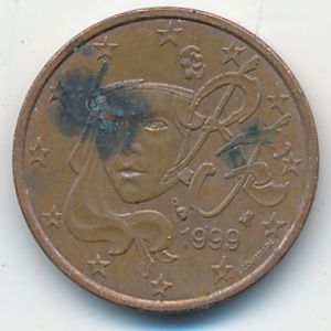 France, 5 euro cent, 1999