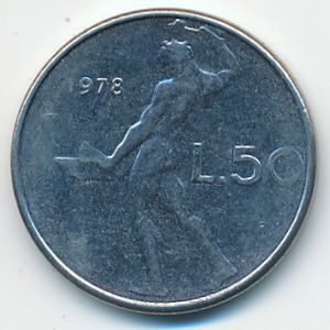 Италия, 50 лир (1978 г.)
