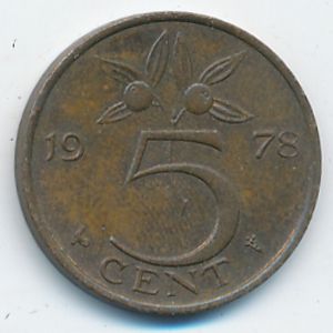 Netherlands, 5 cents, 1978
