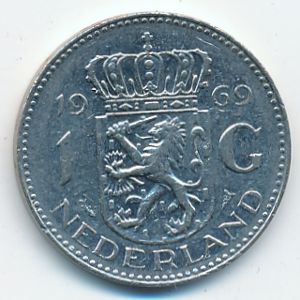 Netherlands, 1 gulden, 1969