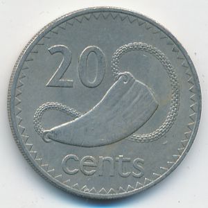Fiji, 20 cents, 1969