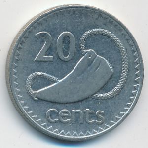 Fiji, 20 cents, 1990