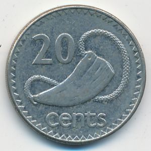 Fiji, 20 cents, 1997