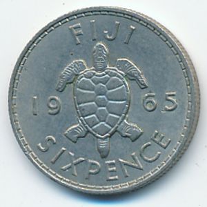 Fiji, 6 pence, 1965