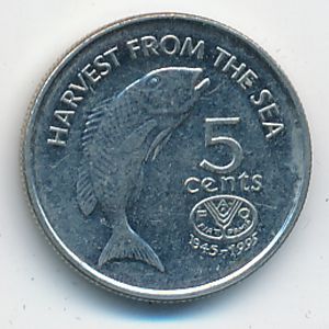 Fiji, 5 cents, 1995