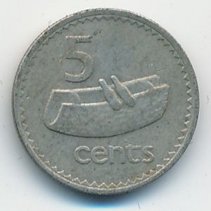 Fiji, 5 cents, 1981