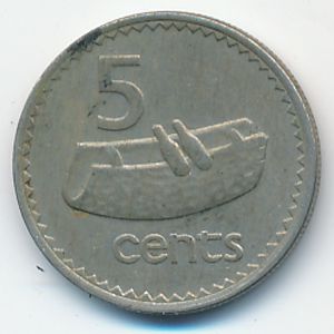 Fiji, 5 cents, 1979